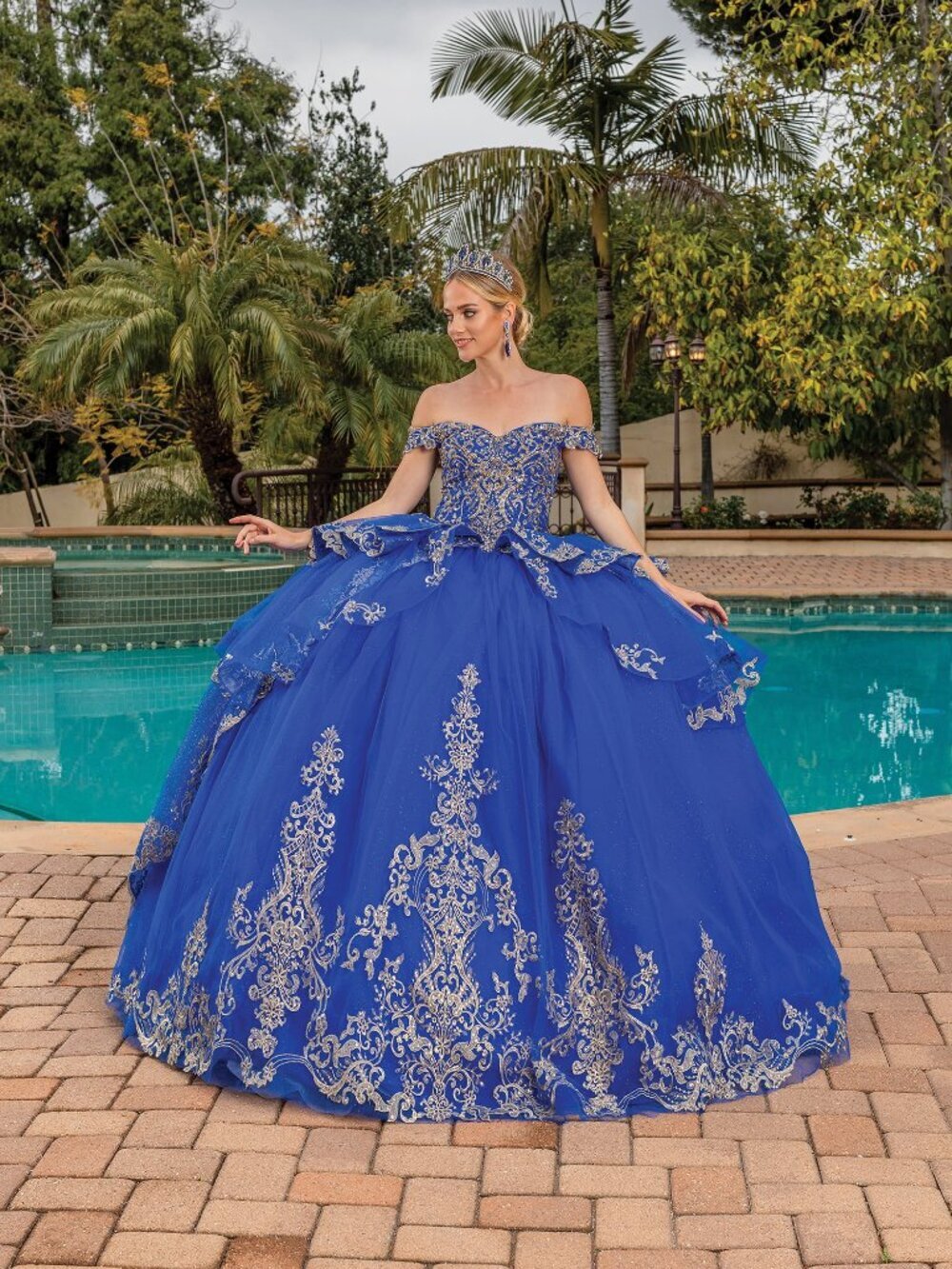 NEW ROYAL-BLUE Evening Gown Floor Length Formal Elegant Stunning 1720